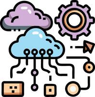 Cloud computing icon set illustration vector