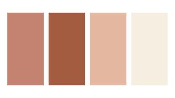 Cream, peach, desert sun, coral color palette. Set of bright color palette combination in rgb hex. Color palette for ui ux design. Abstract illustration for your graphic design, banner, poster vector
