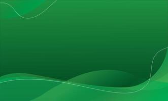 Wave abstract green background vector