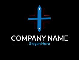 Creative plus symbolic logo design vector