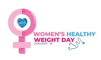Womens healthy weight day. background, banner, card, poster, template. illustration. vector