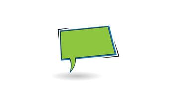 Speech bubble icon in the form of a square. illustration vector