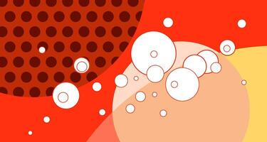 Abstract Geometric circle pattern background in orange colors for autumn and falls vector