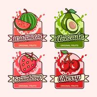 Fruit Label Design Set vector
