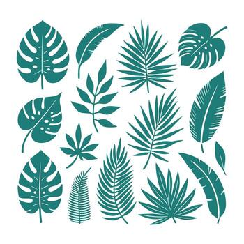 tropical hoja modelo diseño vector