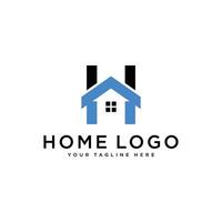 Abstract logo combines house and the letter H vector