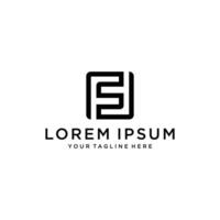 Initial letters FS S or SF overlap monogram logo. vector