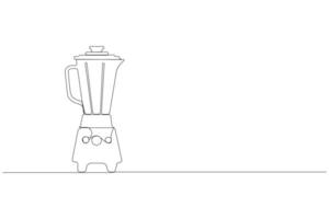 Continuous single-line art drawing of Electric Blender. vector