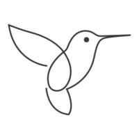 Minimalist One Line Bird Drawing vector