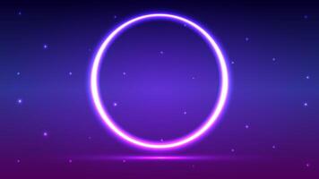 Circle ring retro future cyberpunk abstract background concept. Design for neon, light, cyberpunk, magic, portal, retro future, 80s, 90s. vector