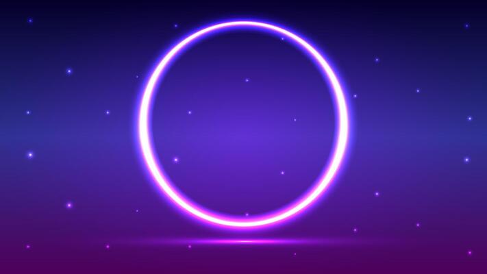 Circle ring retro future cyberpunk abstract background concept. Design for neon, light, cyberpunk, magic, portal, retro future, 80s, 90s.