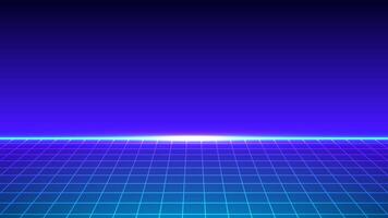 Digital retro wireframe future cyberpunk abstract background concept. Design for 80s, 90s, neon, light, cyberpunk, magic, portal, retro future. vector