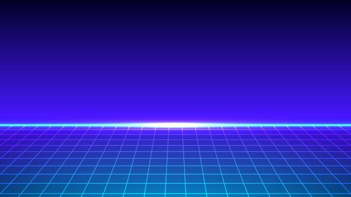Digital retro wireframe future cyberpunk abstract background concept. Design for 80s, 90s, neon, light, cyberpunk, magic, portal, retro future.