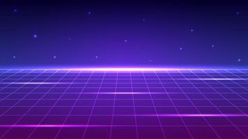 Retro cyberpunk style background. Sci-Fi technology background. Design for wireframe, neon, light, grid, landscapes, retro, 80s, 90s. vector