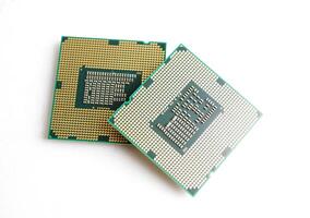 Central Processing Unit, CPU chip processor of computer mainboard, electronic technology. photo