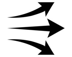 set of arrow showing air or wind flow. Air conditioner direction arrow isolated. vector