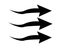 Air flow arrows showing direction of air movement illustration isolated on white bg vector