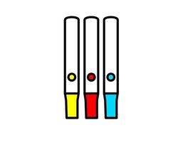 Illustration of a pen marker with a bold stroke, symbolizing creativity, design, and expression vector