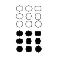 set of vintage empty label vector