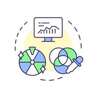 Color grading multi color concept icon. editing, visual correction. Editing software. Round shape line illustration. Abstract idea. Graphic design. Easy to use in infographic, presentation vector