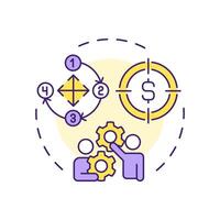 Shorter sales cycle multi color concept icon. Customer journey, profitability. Round shape line illustration. Abstract idea. Graphic design. Easy to use in infographic, presentation vector