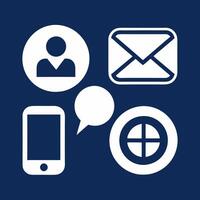 Contact stream buttons set Contact streams news banner collection design. vector