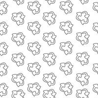 Seamless pattern outline recycling sign ecology friendly vector