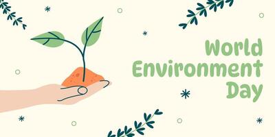 World environment day banner background vector