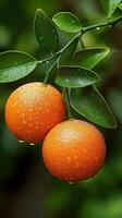 Two oranges on a tree photo