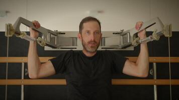 An athlete engages in rigorous training utilizing innovative equipment at a dance studio video