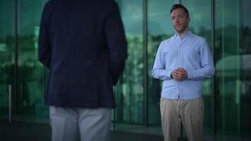 A professional interview setting involving two individuals engaged in meaningful discussion video