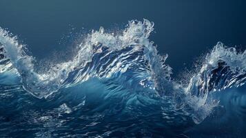 Waves surge and splash with vibrant clarity, reflecting light beautifully while creating an enchanting movement over the water's surface photo