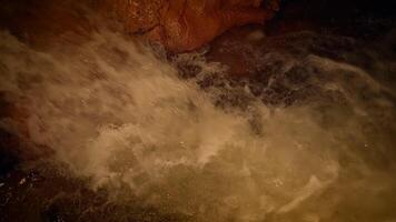 The Raging Water Flow within a Beautiful and Mysterious Caves Dark Depths and Atmosphere video
