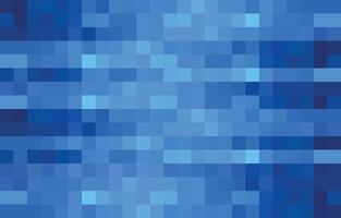 A digital abstract background with a pattern of blue pixel squares on a dark blue backdrop vector