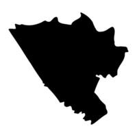 Pader district map, administrative division of Uganda. illustration. vector