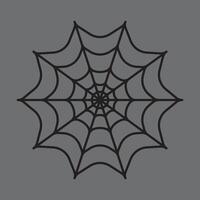 Spider web icon on grey background vector