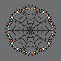 A spider web design on a gray background vector