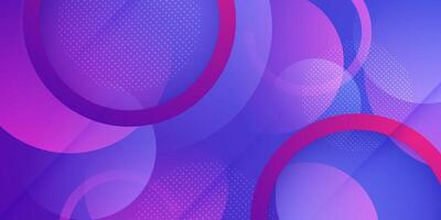 Dynamic colorful purple gradient pink abstract 3D background with circle pattern and lines. Purple gradient colorful background. vector