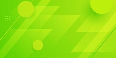 Abstract bright green banner 3D background with overlay shapes pattern. Green background with trendy pattern design. vector