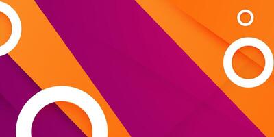Abstract background with colorful geometric shapes and shadow. Purple and orange modern design. Bright poster, banner and business card. vector