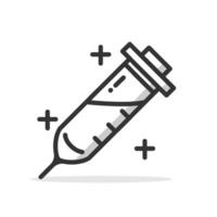 Syringe injection icon simple flat design isolated illustration. vector