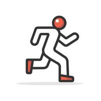 Man running icon isolated illustration. vector
