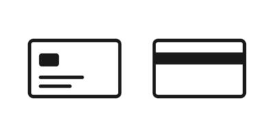 Credit card icon. Credit card icon set. ATM card design vector
