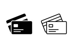 Credit card icon. Digital banking icon. Credit Card front and backside. vector