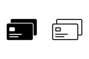 Credit card icon set. ATM card design. Credit card payment icon vector