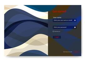 Account sign up and password form page. Login ui ux design concept illustration vector