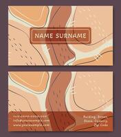 Business card design simple template. Geometric abstract elements double sided set vector