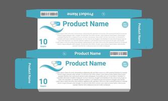 two boxes with the name product name on them vector