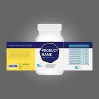 a bottle of product name on a gray background vector