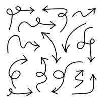 Hand drawn Arrows icons Set. arrow icon with various directions. vector